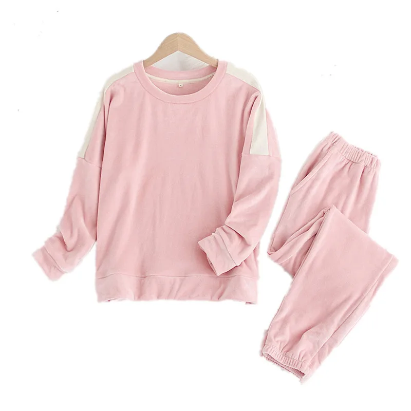

Women Flannel Pajamas Set Winter Coral Fleece Lounge Wear Female Home Clothes Ladies Home Suit Winter Thick Warm Women Homewear