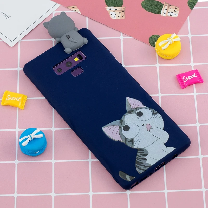 3D игрушки силиконовый чехол для samsung Note 8 9 единорог мультфильм бампер Galaxy |