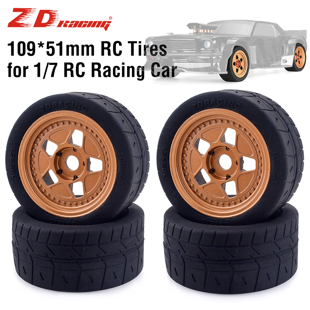 

2PCS/4PCS 109mm RC Tires Wheel 17mm Hex Hub 8585 Tyre for ARRMA ZD Racing EX07 1/7 4WD Brushless RC Racing Car