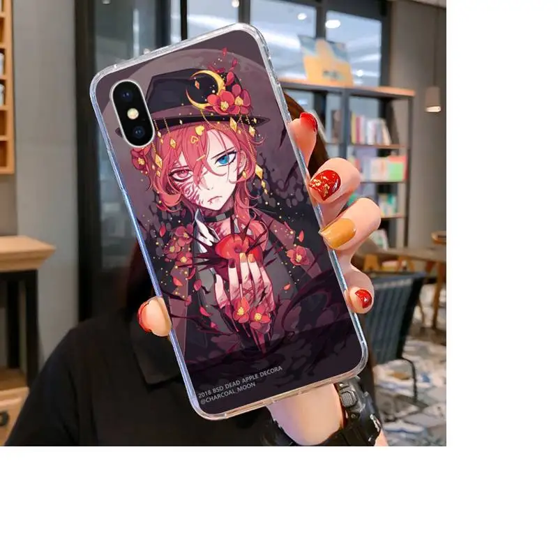 Бунго бродячих собак Twin темно Осаму дадзай Чехол для мобильного телефона iPhone SE2 11