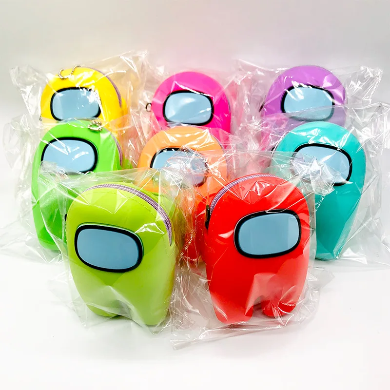 

Among Us Game Cartoon Cute Silica Gel Wristband Silicone Coin Purse Storage BagKey Case Children's Birthday Gift Toys