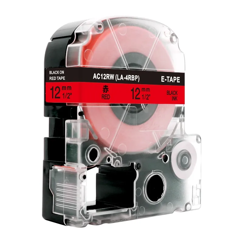 Black on Red Unistar SS12KW совместимый с Epson/KingJim SS12KW LC-4WBN 12 мм черный на белом производитель этикеток для LW300 LW400 принтер этикеток - Цвет: Black on Red