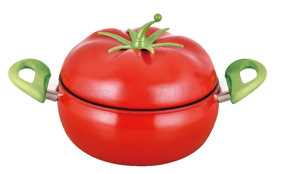 

Creative Tomato Shape Soup Pot Aluminum Non-stick Stockpot Kitchen Tool Cookware
