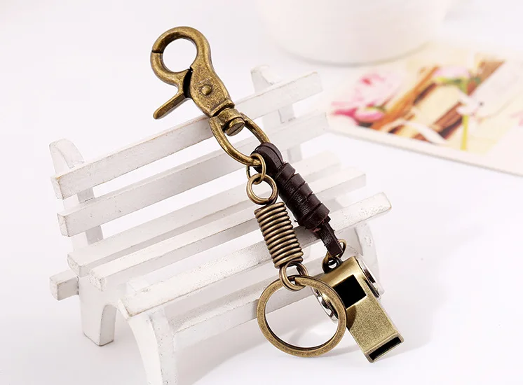 Модный винтажный металлический брелок для автомобиля сумка сплав свисток