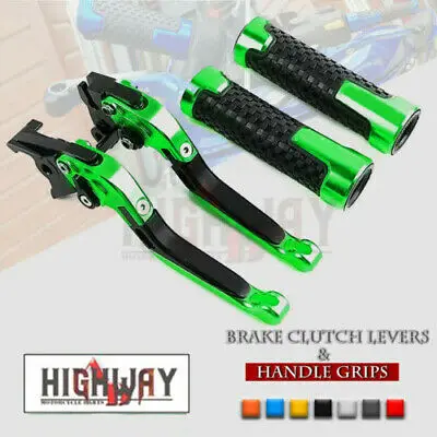 

Motorcycle CNC Extendable Brake Clutch Levers Handlebar Handles Grips Ends for KAWASAKI NINJA ZX12R 2000-2005 Z1000 03-06