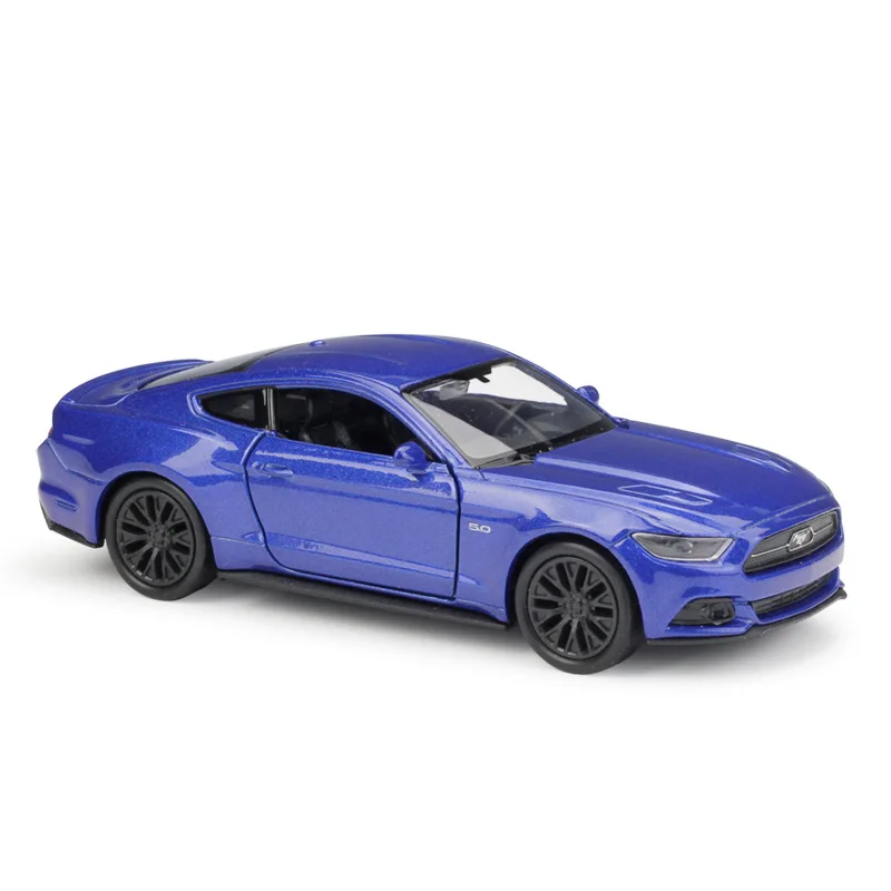 Welly 1:36 оригинальная коробка 2017 Ford Mustang GT синяя тянущаяся обратная машина литая