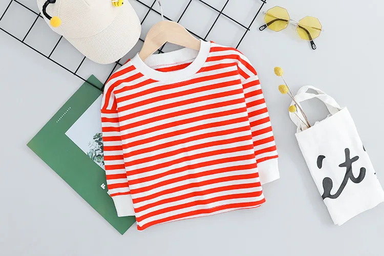 Toddler Girls New Spring Autumn Clothing Set Kids Striped Long Sleeve T-shirt+bib Cartoon Pants 2pcs Baby Boys Outfits | Детская одежда