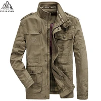 mens windbreakers multi pocket army military cotton bomber jackets slim for men streetwear trench parka coats brand clothing