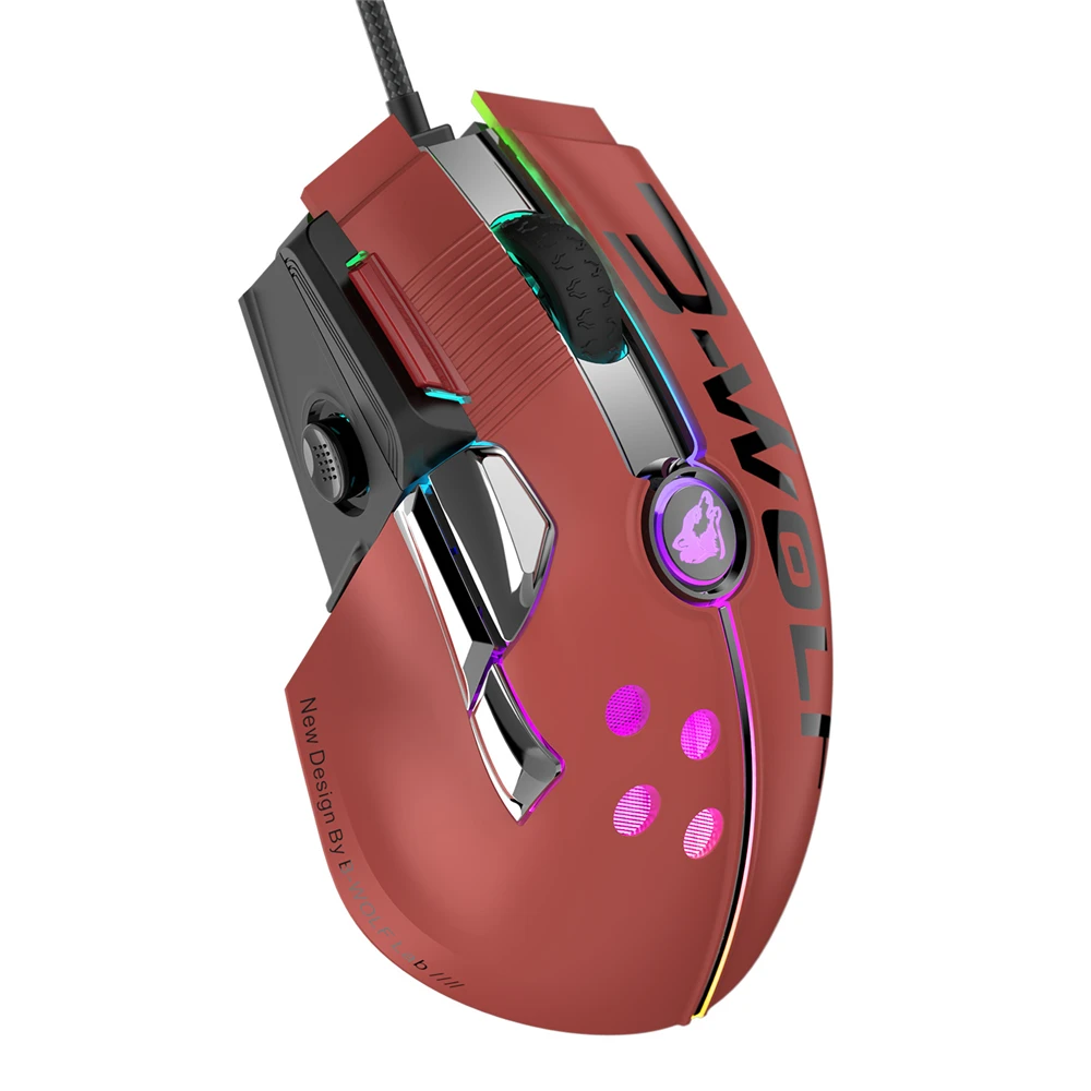 

1PC Mouse Wired Connection RGB 12000DPI Mouse Computer LED Backlit Ergonomic Gaming Mouse For Laptop