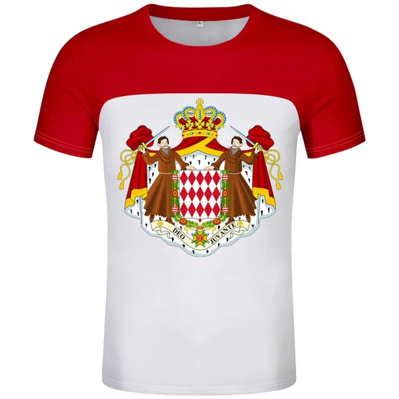 

Футболка Монако, самодельная футболка с бесплатным именем, номером, государственным флагом Mc, французским колледжем, печать фото, логотип, т...