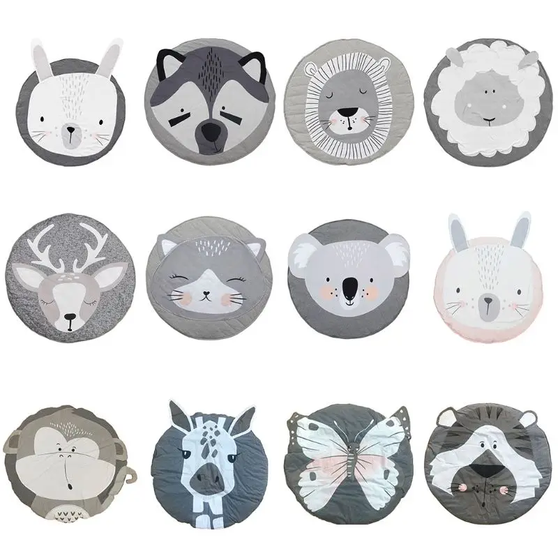 Детский игровой коврик для ползания Хлопковое одеяло с мультяшным животным