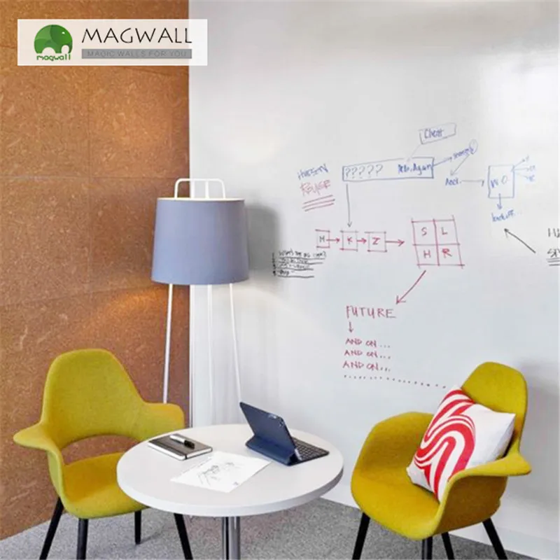 Magnetic double-layer white board 0.9*2.4m dry erase magnetic education marker writing white board