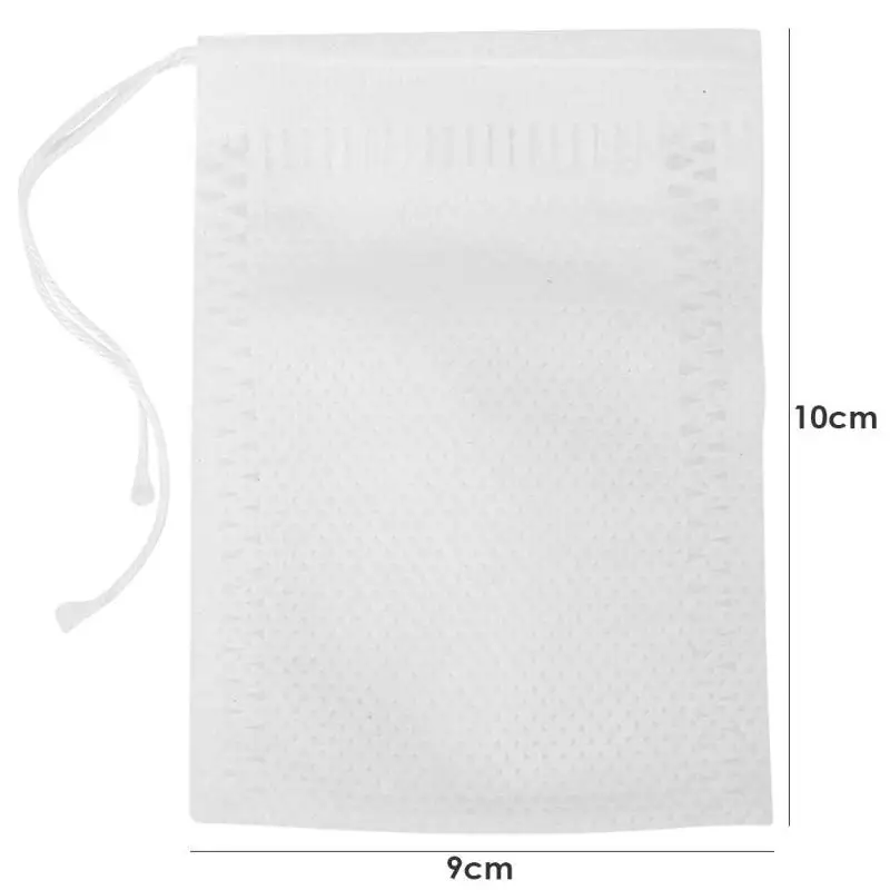 9X10cm 100pcs 50/100pcs пустая Ароматические Чай сумки Нетканый шнурок для заварки травы свободные Кофе фильтрующим мешком инструменты Дома небольшие мешки для хранения - Цвет: 9X10cm 100pcs
