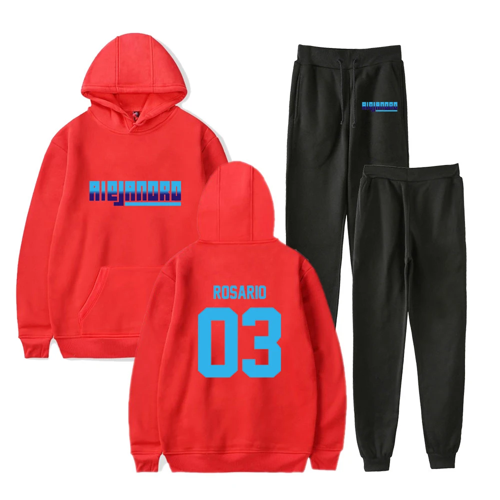 

2020 Alejandro Rosario Hooded Sweatshirt Two-piece Sweatpants Casual Print Hip-hop Street Hoodie Sports Stretch Pants Set Full