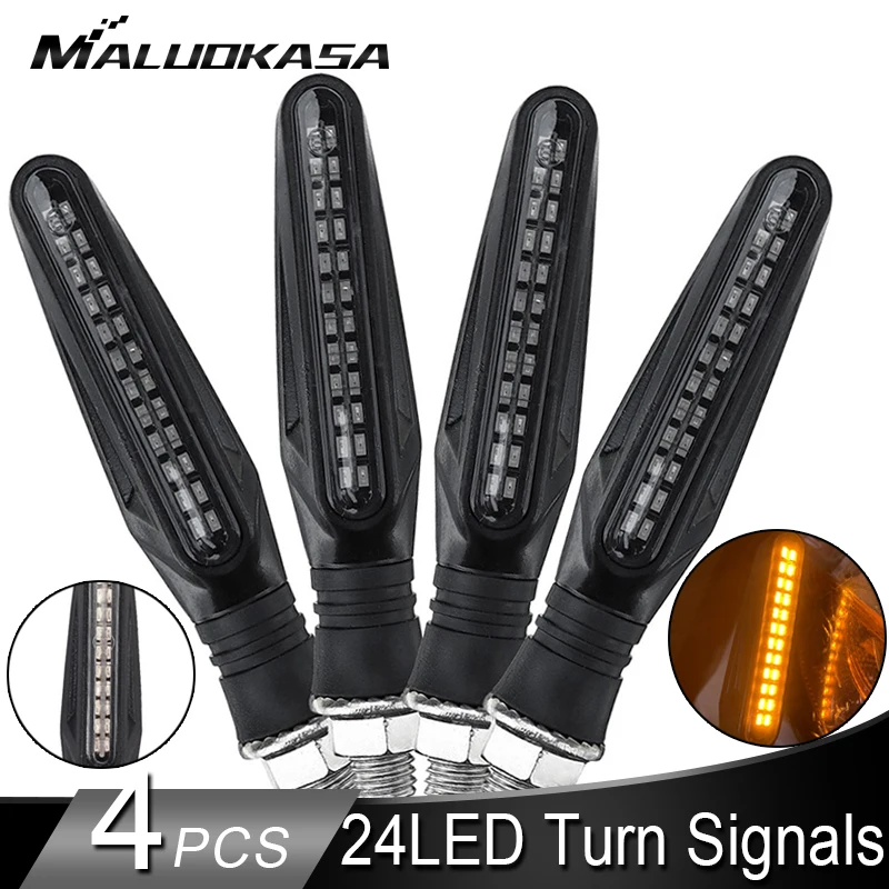 

4 шт. 24LED мотоциклетный светильник с поворотниками, янтарная лампа, мигающий индикатор, поворотный светильник s для Honda Для Yamah