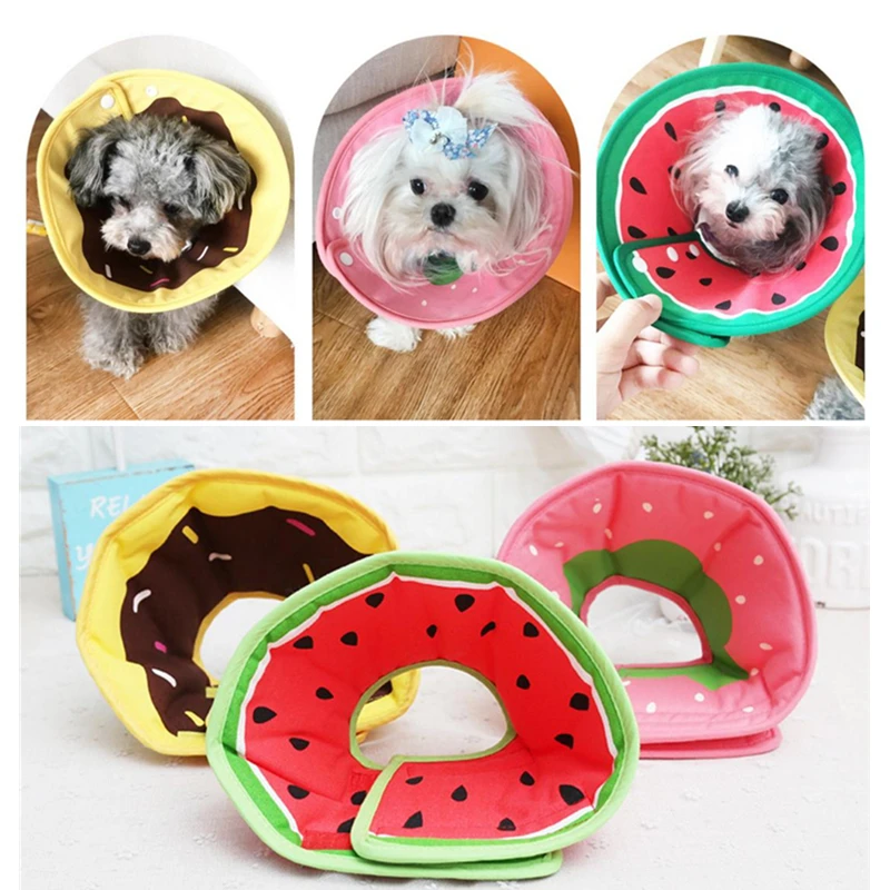 Защитный ошейник для собак и кошек милый с фруктами Элизабет Лечебное