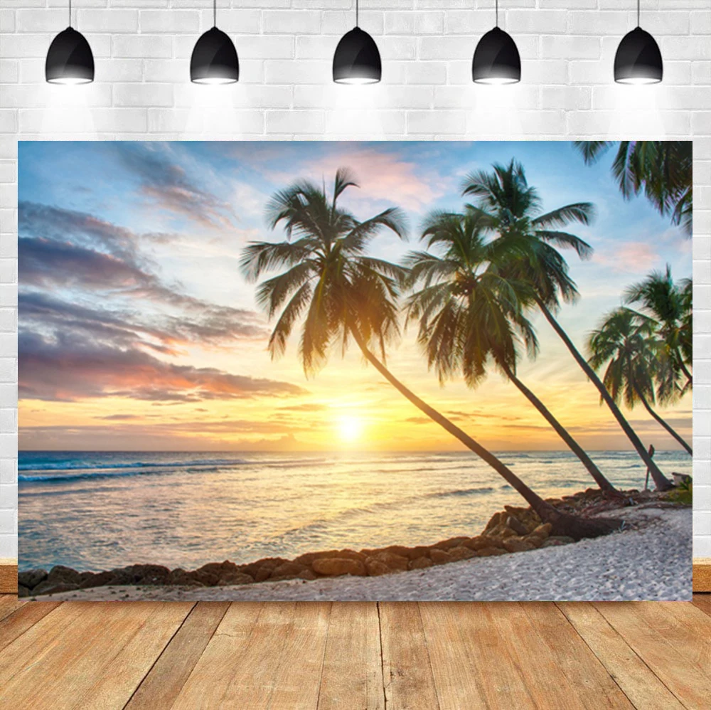 Фон для фотосъемки с изображением природных пейзажей летних праздников морского