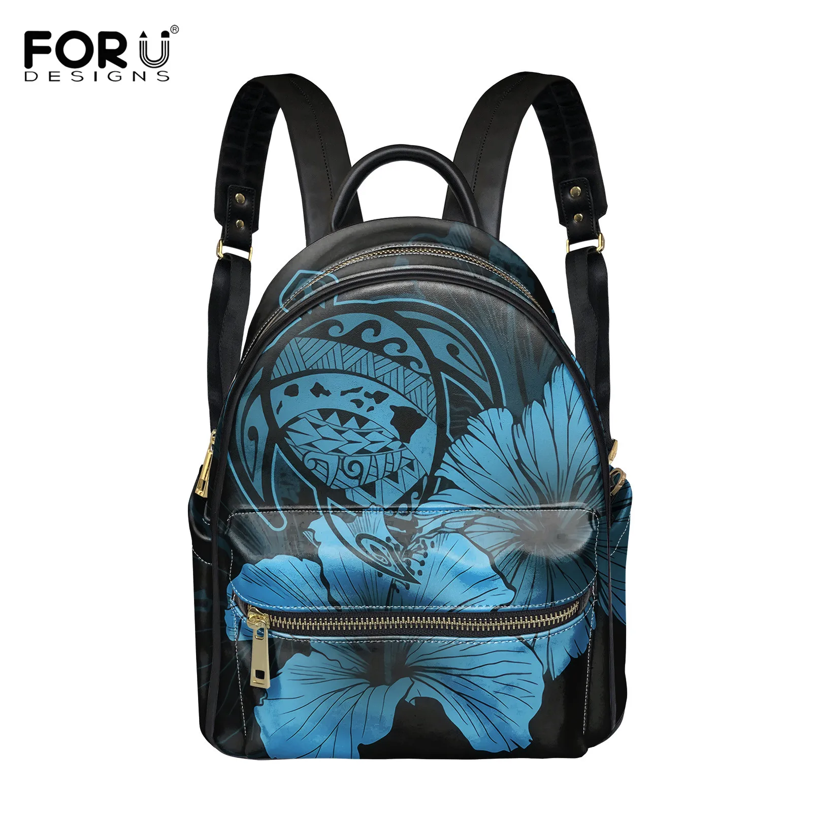 

Женский рюкзак из ПУ кожи с принтом черепахи