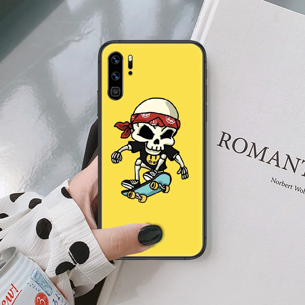 

Drew House Justin Bieber Phone Case For Huawei P Mate Smart 10 20 30 40 Lite Z 2019 Pro Black black Cover Silicone Etui Trend