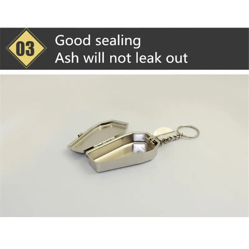 Tinplate Coffin Shape Pocket Ashtray Portable Ash Tray with Lids Smoking Box Y1QE | Спорт и развлечения