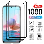 Комплект из 2 предметов, черное закаленное стекло для Xiaomi Redmi Примечание; Размеры 9 и 10 T S Pro Max 4G 5G защитная пленка на весь экран Защитная пленка для передней панели