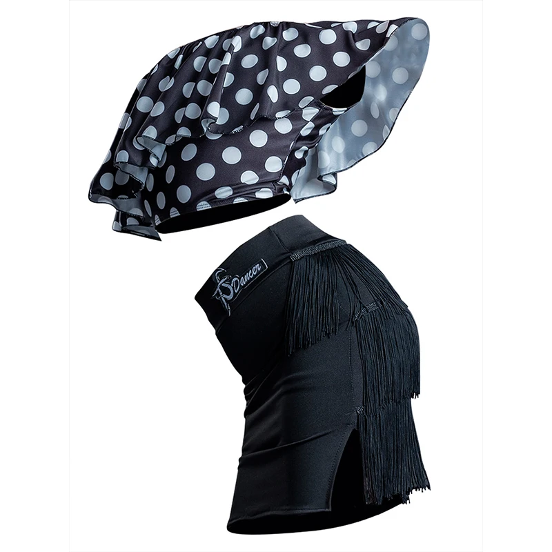 Юбка для латинских танцев с бахромой в горошек девочек BL5831 | Тематическая одежда