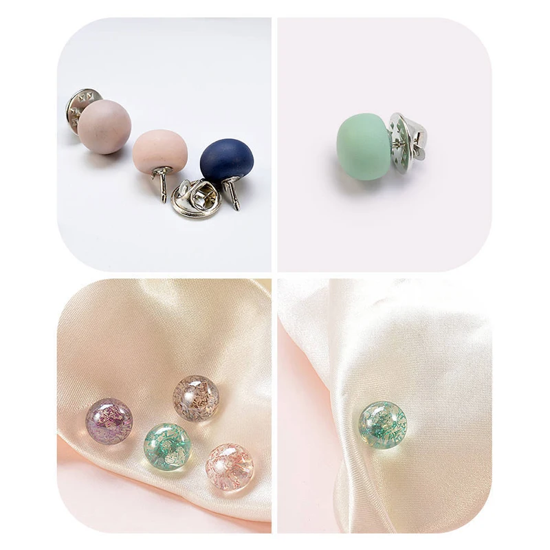 Transparent Gem Color Brooch Female Fashion Korean Jewelry Simple Clothes Fixed Small Buttons Scarf Bag Hat Pin Buckle Brooches |