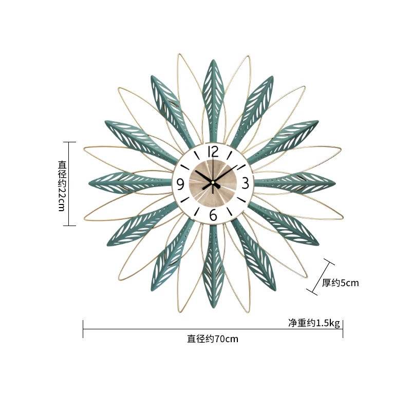 

European Large Luxury Wall Clock Living Room Creative Art Clock Wall Big Mute Luxury Decorative Art Wall Watch Home Clock W6C