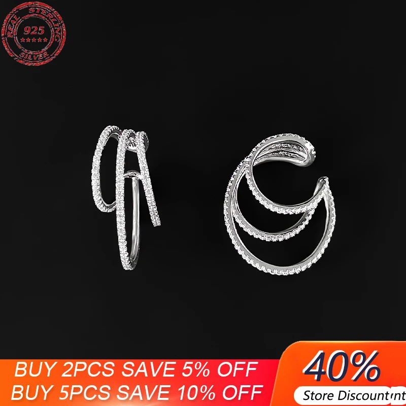 

Женский многослойный зажим для ушей, из серебра 925 пробы