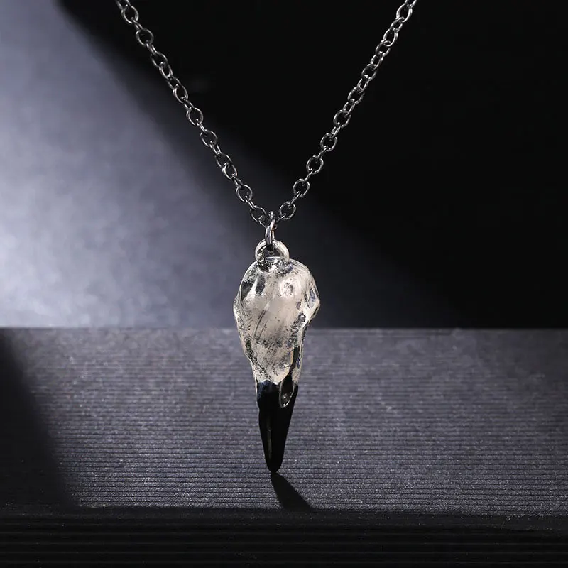 3D ожерелье с черепами ворон смола Реплика ворона готический подарок череп Goth Bird