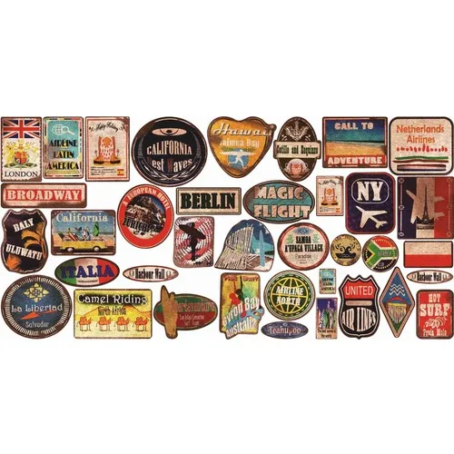 

37 pcs Sticker Vintage Sticker Set 65x32 cm