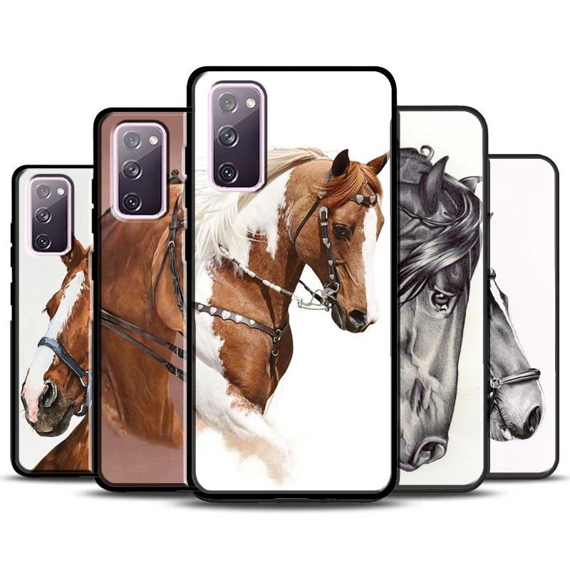Horse Pony Painted Case For Samsung Galaxy S22 Ultra S20 FE S8 S9 S10 e Note 10 Plus Note 20 S21 Ultra Coque