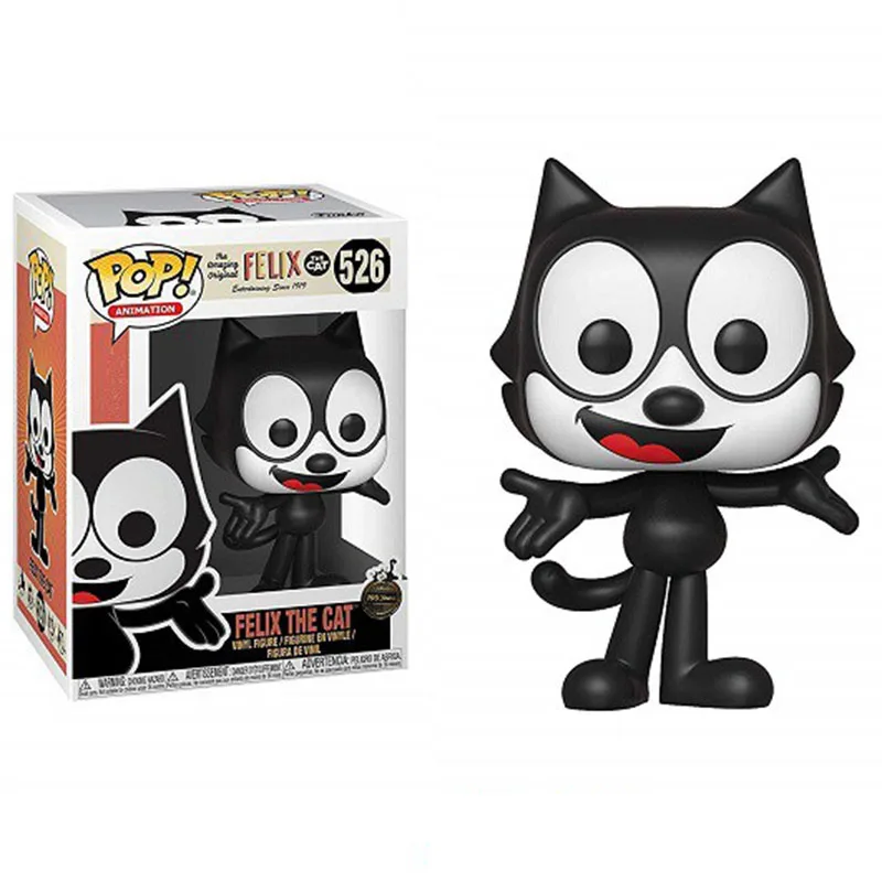 Funko Pop Felix the Cat#526 виниловые фигурки куклы модель игрушки мультфильм Felix the Cat Фигурки игрушки для детей подарок на день рождения