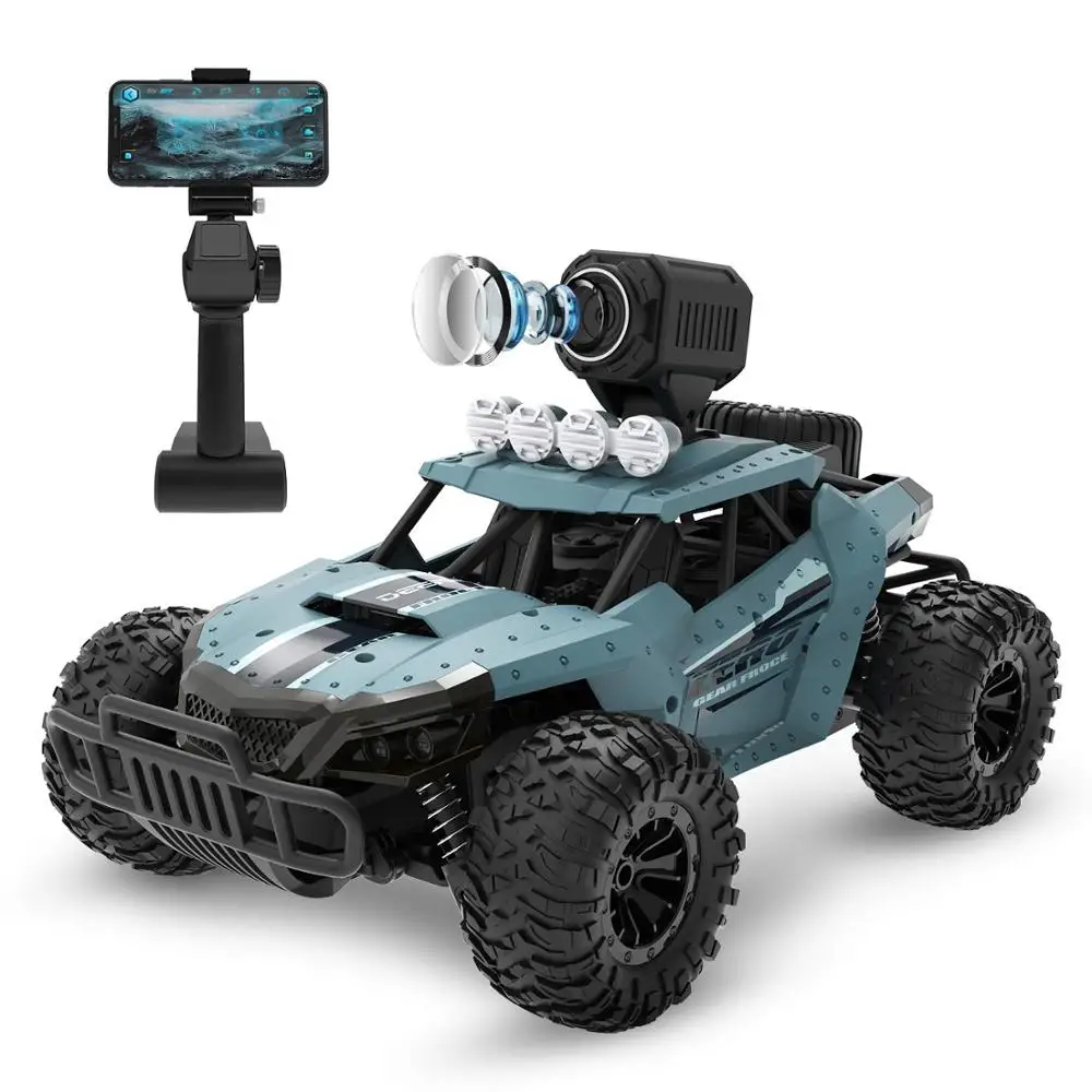 Радиоуправляемая машина с камерой 720P Полная функция 4WD Радиоуправление высокая скорость внедорожника 2,4 ГГц пульт дистанционного управления led Carros