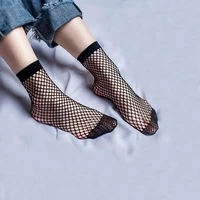 new fashion sexy women streetwear breathable fishnet sock black hollow out mesh nets hosiery ladies 2020 summer short socks