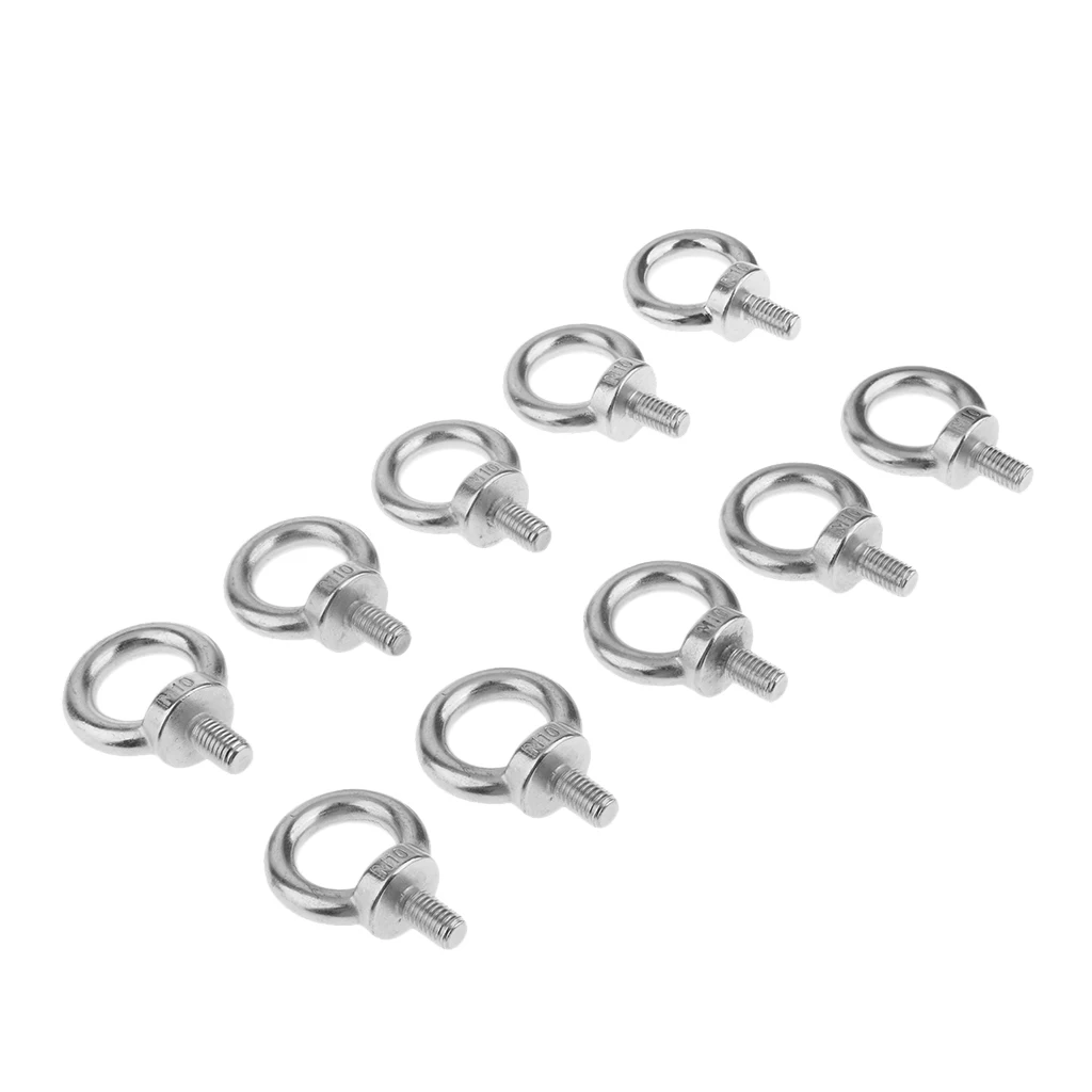 

10pcs Stainless Steel Machinery Shoulder Lifting Eye M10 10mm