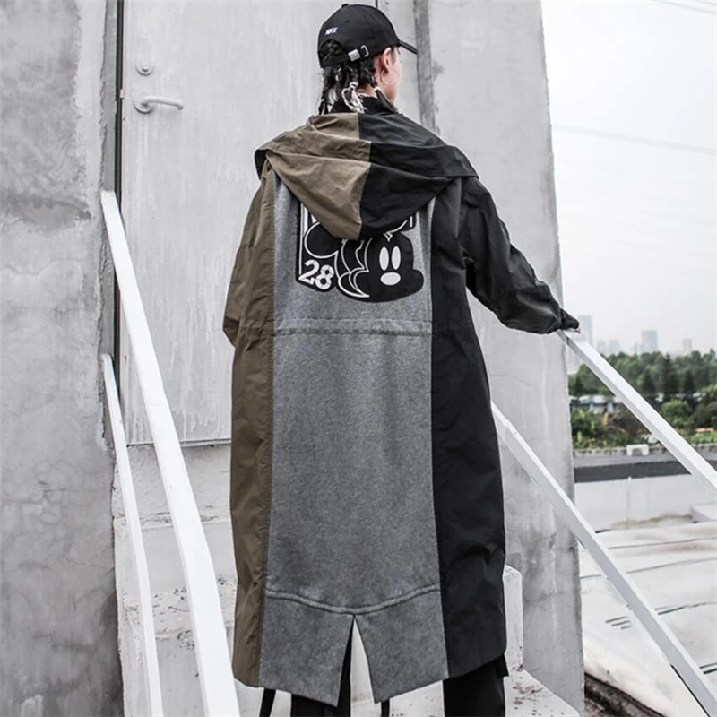 Женский длинный кардиган с капюшоном свободная уличная куртка большого размера