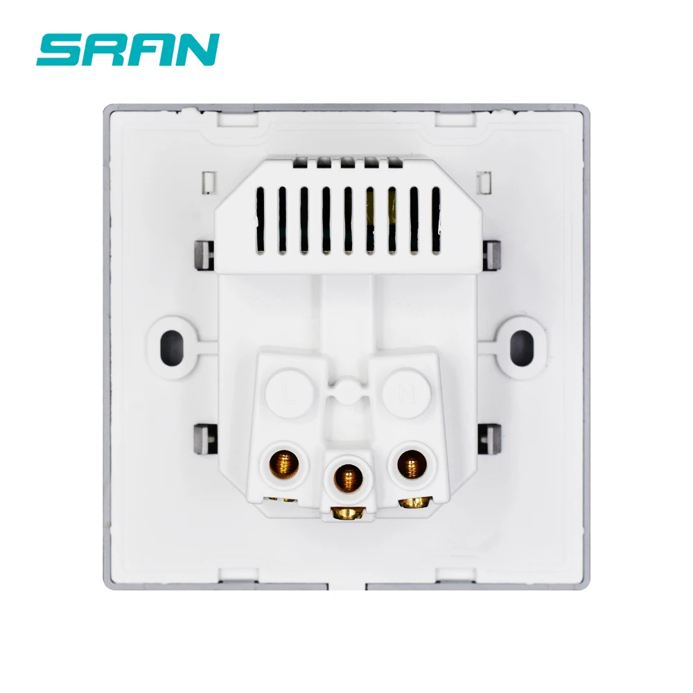 SRAN штепсельная вилка французская настенная розетка с USB панелью из нержавеющей