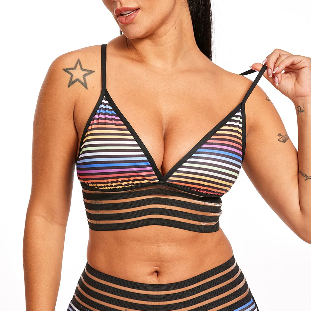 

Pantalones de yoga wish sexy back casual sports yoga fitness print lace sling bra