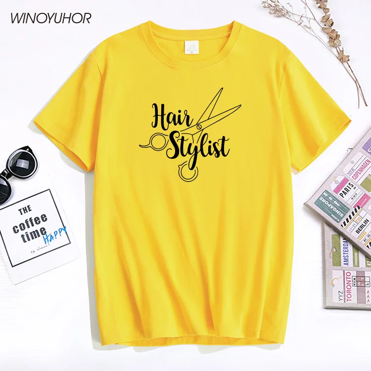 

Hair Stylist T Shirt Women Summer New Fashion Barber Hairdresser Short Sleeve T-shirt Female O-neck Tops Tees High Quality