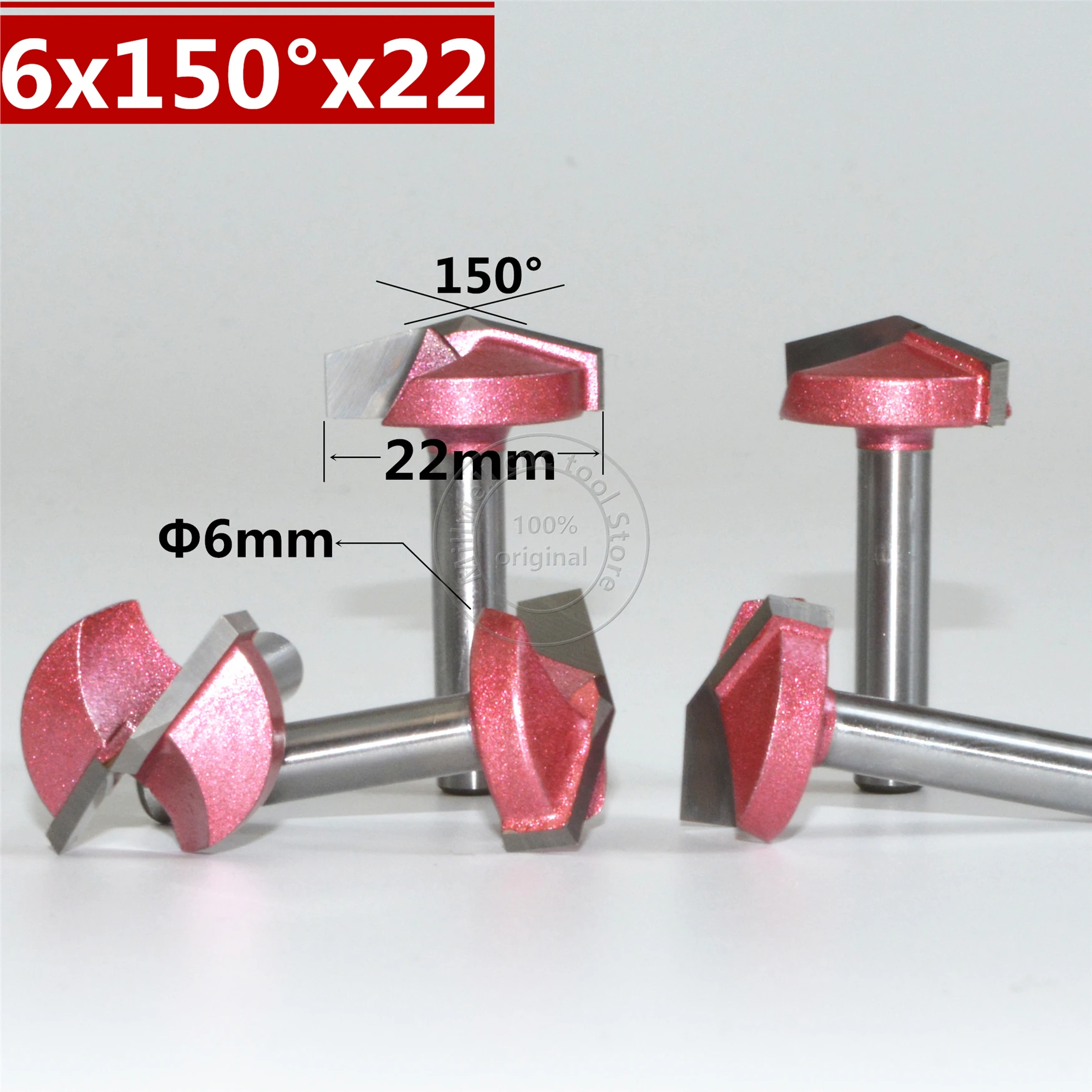 6 мм * 150 градусов 22 3D Вольфрамовая сталь с ЧПУ станок ПВХ МДФ акрил карбидная