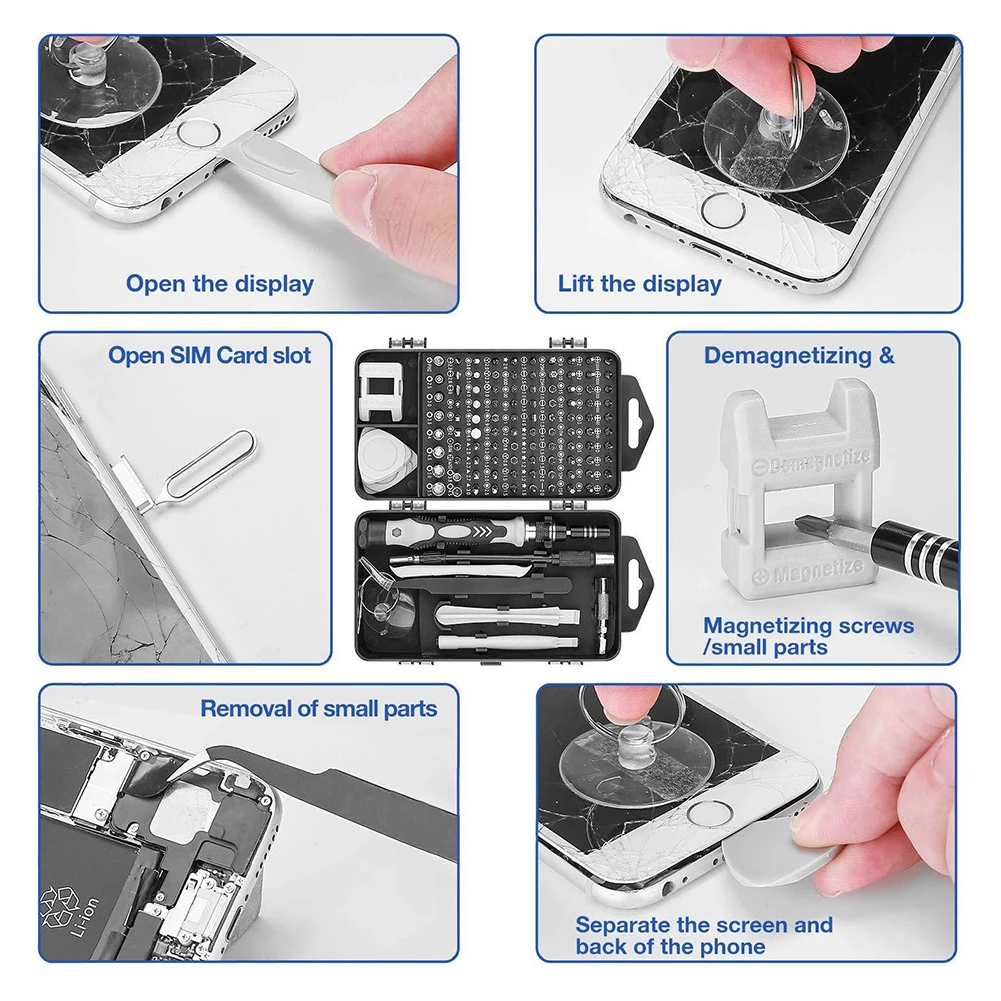 

122 In 1 Durable Screw Driver Kit Magnetic Torx Hex Screw Driver Bits Electronics Phone Laptop Watches Repairing Multitool cheap