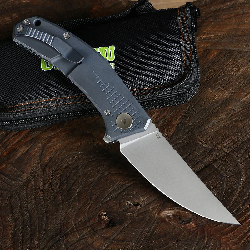 Складной нож Green thorn JEANS Flipper D2 сталь TC4 титановая ручка карманный кухонный для
