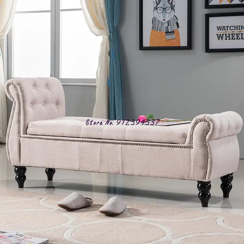 Диван-стул в европейском стиле на конце кровати стул для обуви хранения кровать