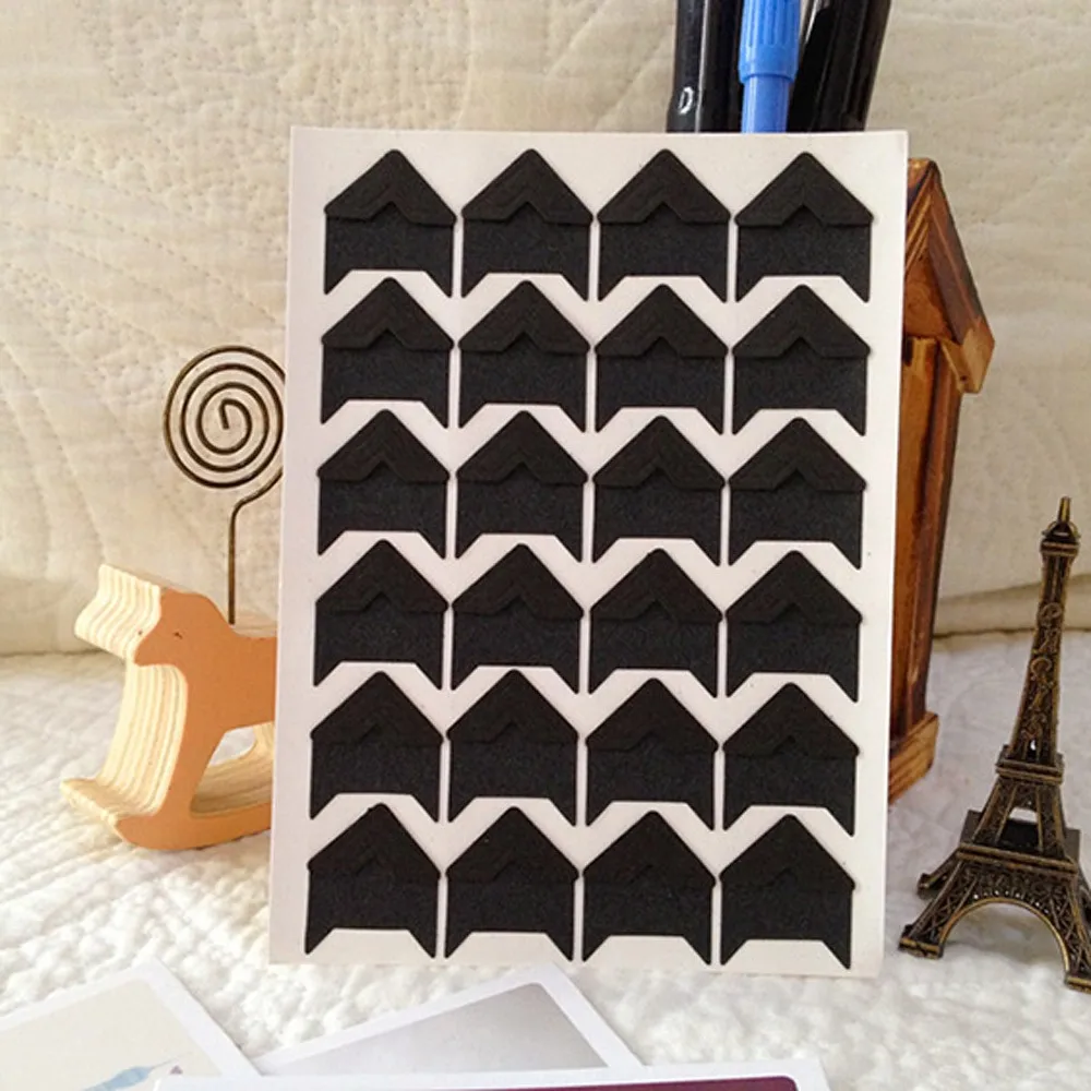 Лидер продаж DIY винтажные однотонные Угловые крафт бумажные наклейки для