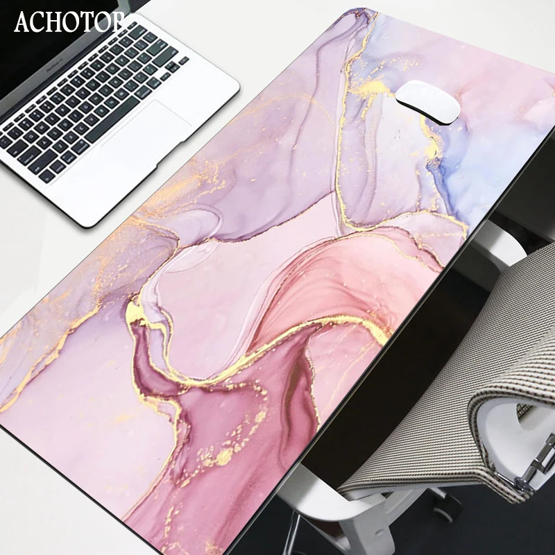 Большой коврик для мыши с мраморным рисунком мягкий офисный Настольный