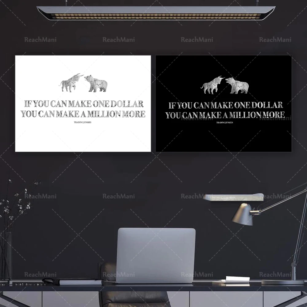 

One Dollar - Trading Forex Motivational Poster Stock Market Crypto Wall Art Wall Street