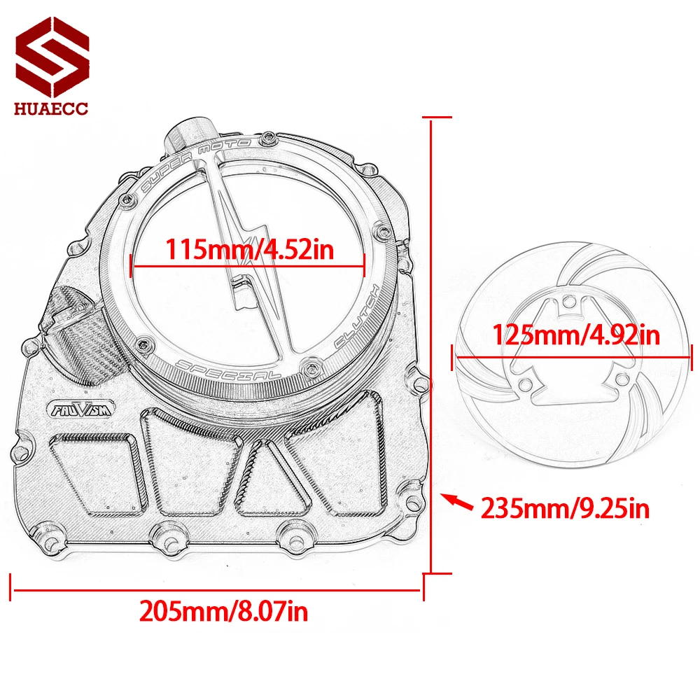 

Engine Clear Clutch Cover Protector Guard for Benelli BN600 TNT600 2020 Clutch Pressure Plate Spring Retainer
