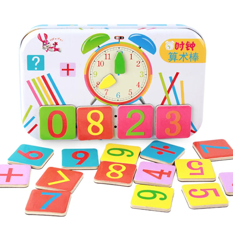 

Montessori Educational Wooden Toys For kids Preschool Mathematical Box Math Fancy Toy Abacus Learning Boy Girl Child