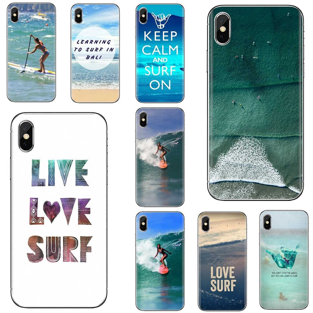 

For iPhone iPod Touch 11 12 Pro 4 4S 5 5S SE 5C 6 6S 7 8 X XR XS Plus Max 2020 Silicone Case Housing Learn to Surf Love